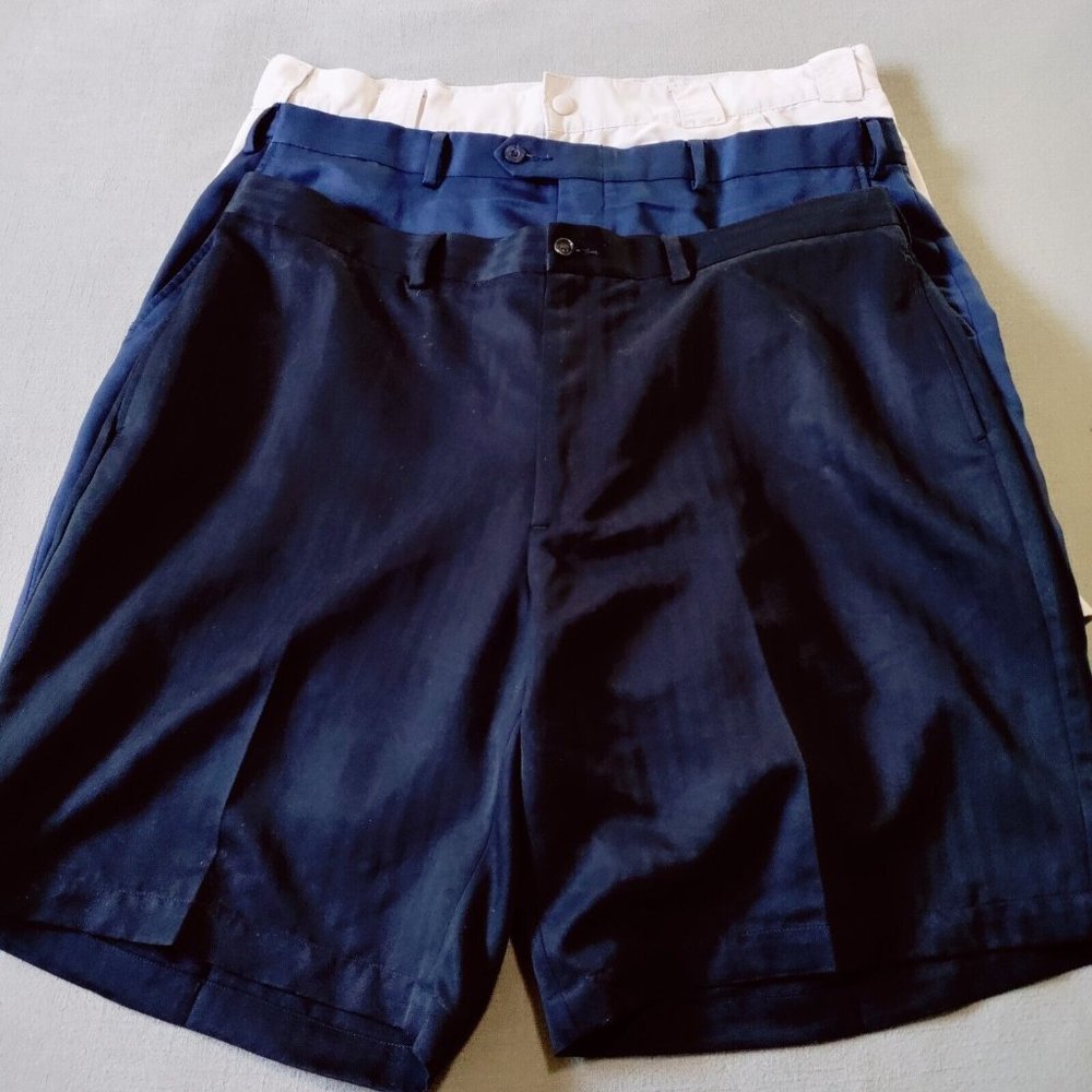 Men's Short Lot 40 Navy Blue Black Work Uniform Savane Jos. A Bank Bimini Bay